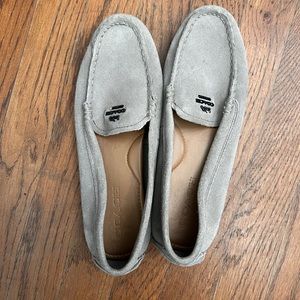 Coach Mary Lockup Tan Suede Leather Slip On Loafers Size 8
